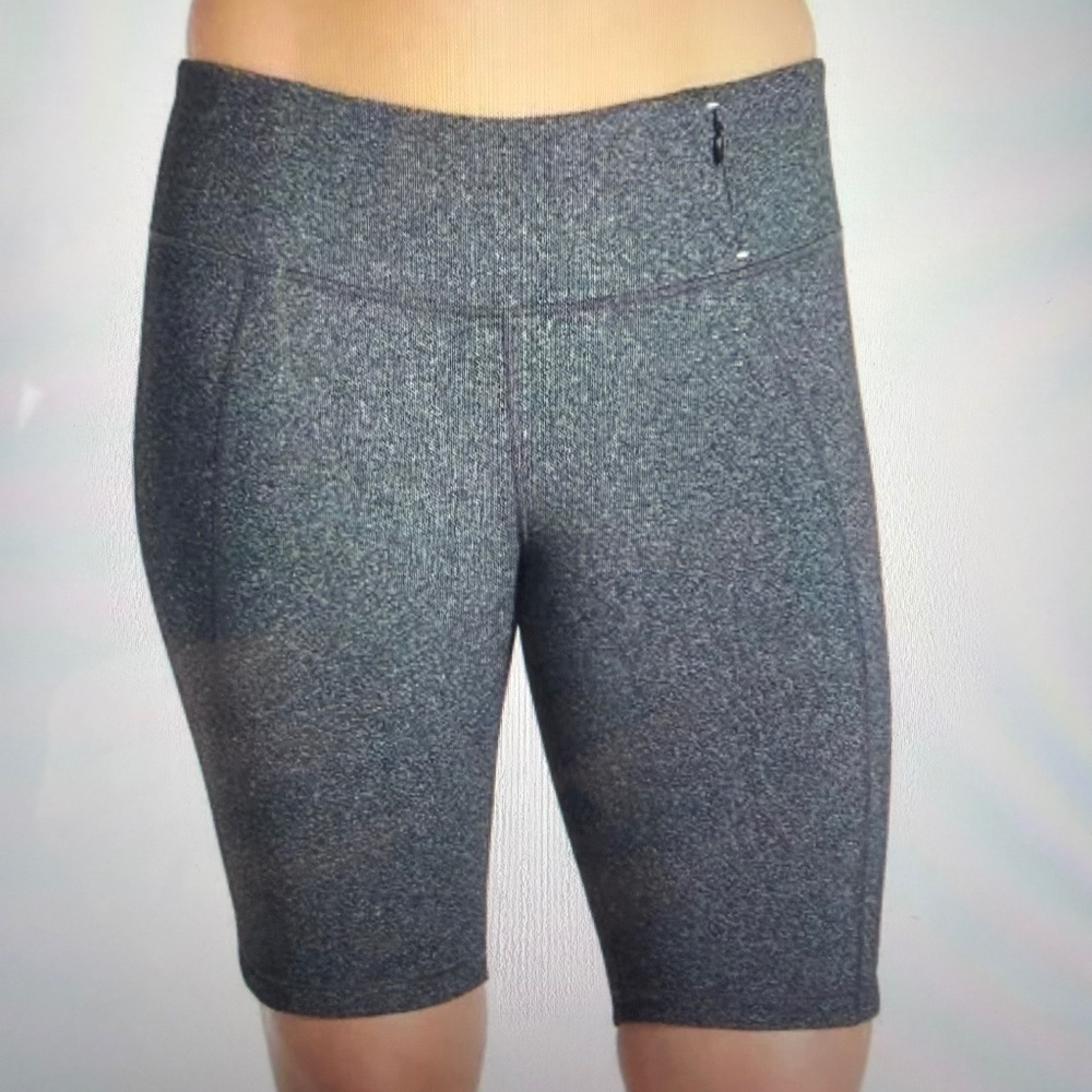 Calia Essential High Rise Bike Shorts in Dark Heather Grey, Size Small